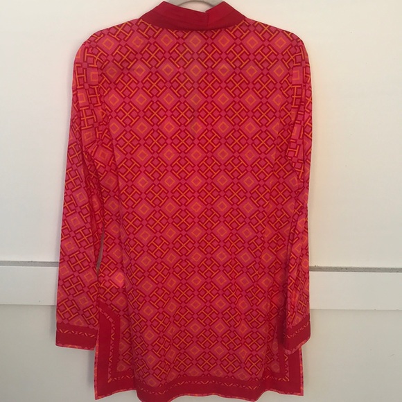 New Tory Burch Tunic In Honeysuckle Classic 4t - Picture 5 of 6